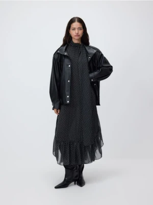 Reserved - Sukienka w groszki - czarny