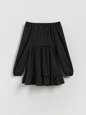 Reserved - Sukienka w groszki - czarny