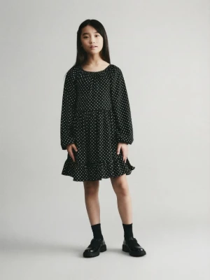 Reserved - Sukienka w groszki - czarny