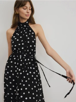 Reserved - Sukienka w groszki - czarny