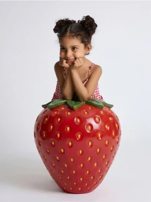 Reserved - Sukienka w kratę na ramiączkach - czerwony