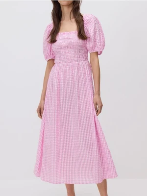 Reserved - Sukienka w kratę - różowy