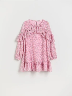 Reserved - Sukienka w kwiaty - wielobarwny