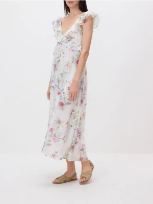 Reserved - Sukienka w kwiaty - wielobarwny