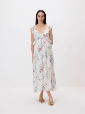 Reserved - Sukienka w kwiaty - wielobarwny