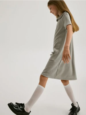 Reserved - Sukienka w paski - ciemnoszary