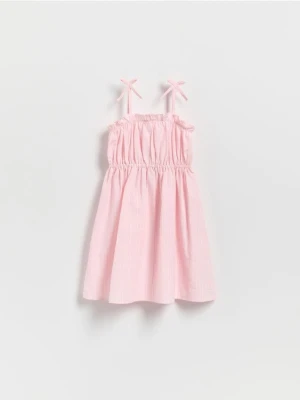 Reserved - Sukienka w paski - pastelowy róż