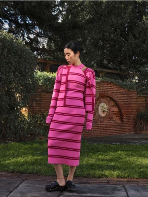 Reserved - Sukienka w paski - wielobarwny