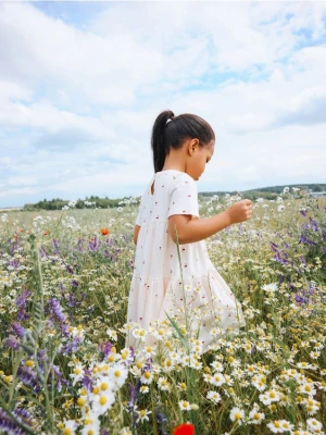 Reserved - Sukienka we wzory - kremowy