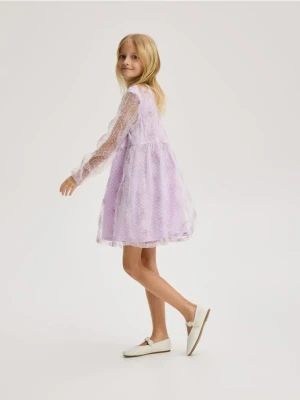 Reserved - Sukienka we wzory - lawendowy