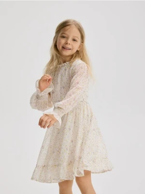 Reserved - Sukienka we wzory - złamana biel