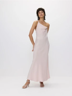 Zdjęcie produktu Reserved - Sukienka z asymetrycznym dekoltem - pastelowy róż