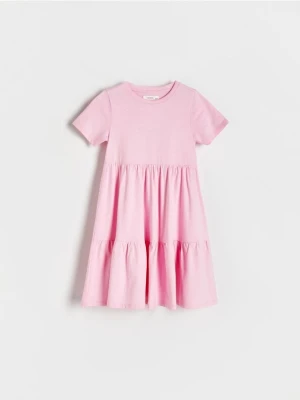 Reserved - Sukienka z bawełny - różowy