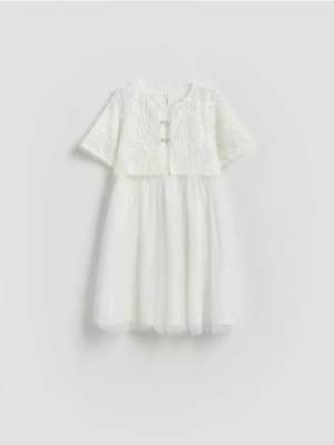 Reserved - Sukienka z bolerkiem - biały