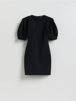 Reserved - Sukienka z bufiastymi rękawami - czarny