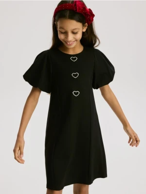 Reserved - Sukienka z bufiastymi rękawami - czarny