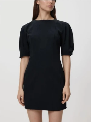 Reserved - Sukienka z bufiastymi rękawami - czarny