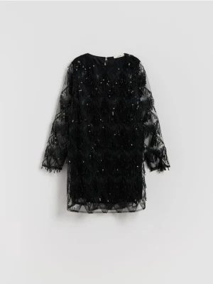 Reserved - Sukienka z cekinami - czarny