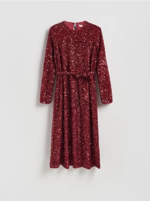 Zdjęcie produktu Reserved - Sukienka z cekinami - czerwony
