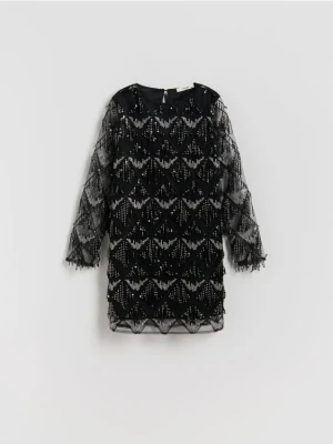 Reserved - Sukienka z cekinami - wielobarwny