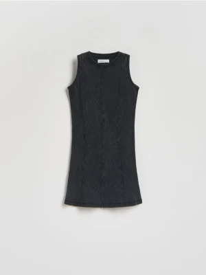 Reserved - Sukienka z efektem sprania - czarny