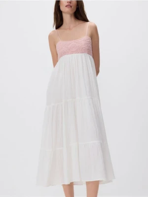 Reserved - Sukienka z haftowaną górą - wielobarwny