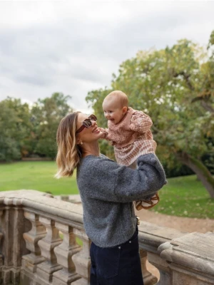Reserved - Sukienka z kamizelką - brązowy