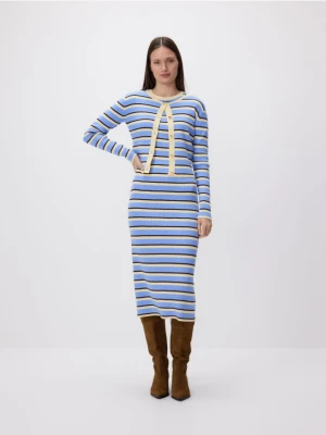 Reserved - Sukienka z kardiganem - wielobarwny