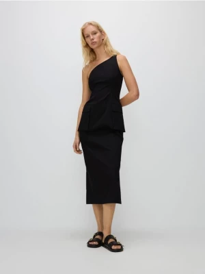 Reserved - Sukienka z kieszeniami cargo - czarny