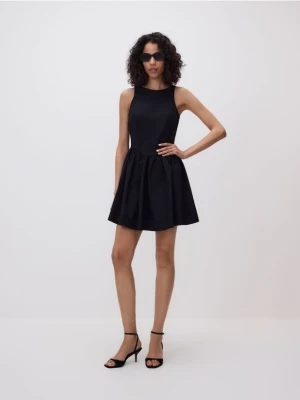 Reserved - Sukienka z kokardą - czarny