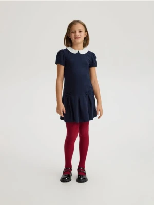 Reserved - Sukienka z kokardkami - granatowy