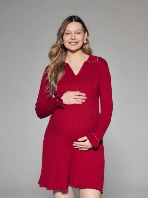 Zdjęcie produktu Reserved - Sukienka z kołnierzykiem - czerwony