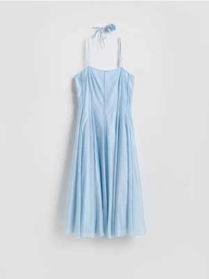 Reserved - Sukienka z lyocellem - jasnoniebieski