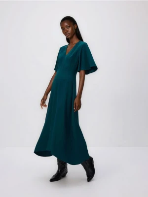 Reserved - Sukienka z lyocellem - niebieski