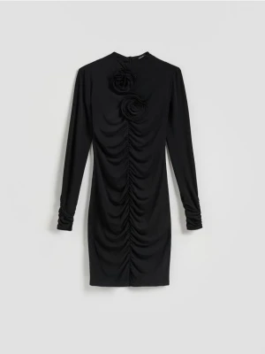 Reserved - Sukienka z marszczeniami - czarny