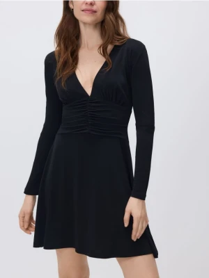 Reserved - Sukienka z marszczeniami - czarny