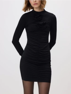 Reserved - Sukienka z marszczeniami - czarny
