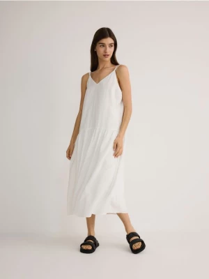 Reserved - Sukienka z modalem - biały