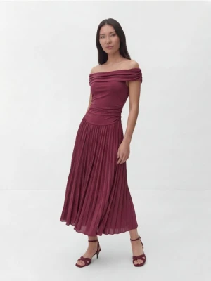 Reserved - Sukienka z modalem - brudny róż