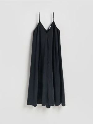 Reserved - Sukienka z modalem - czarny
