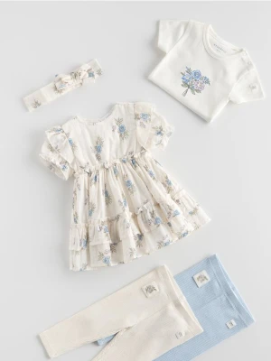 Reserved - Sukienka z opaską - złamana biel