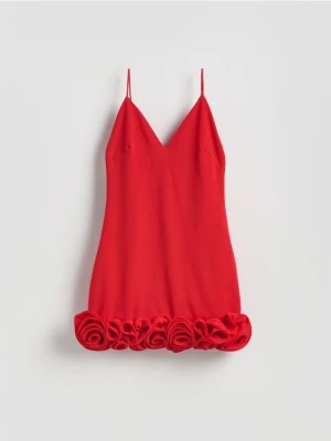 Reserved - Sukienka z ozdobną aplikacją - czerwony