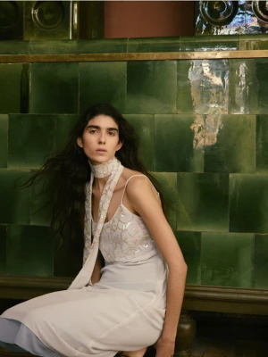 Reserved - Sukienka z ozdobnym paskiem - jasnoturkusowy