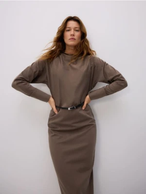 Zdjęcie produktu Reserved - Sukienka z paskiem - beżowy