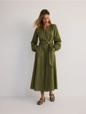 Reserved - Sukienka z paskiem - jasnozielony