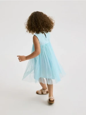 Reserved - Sukienka z tiulowym dołem - jasnoturkusowy