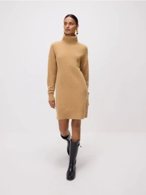 Reserved - Sukienka z wełną - brązowy