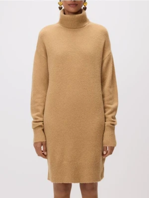 Reserved - Sukienka z wełną - brązowy