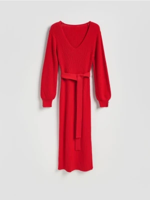 Reserved - Sukienka z wełną - czerwony