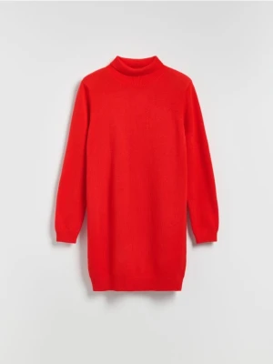 Reserved - Sukienka z wełny merino - czerwony